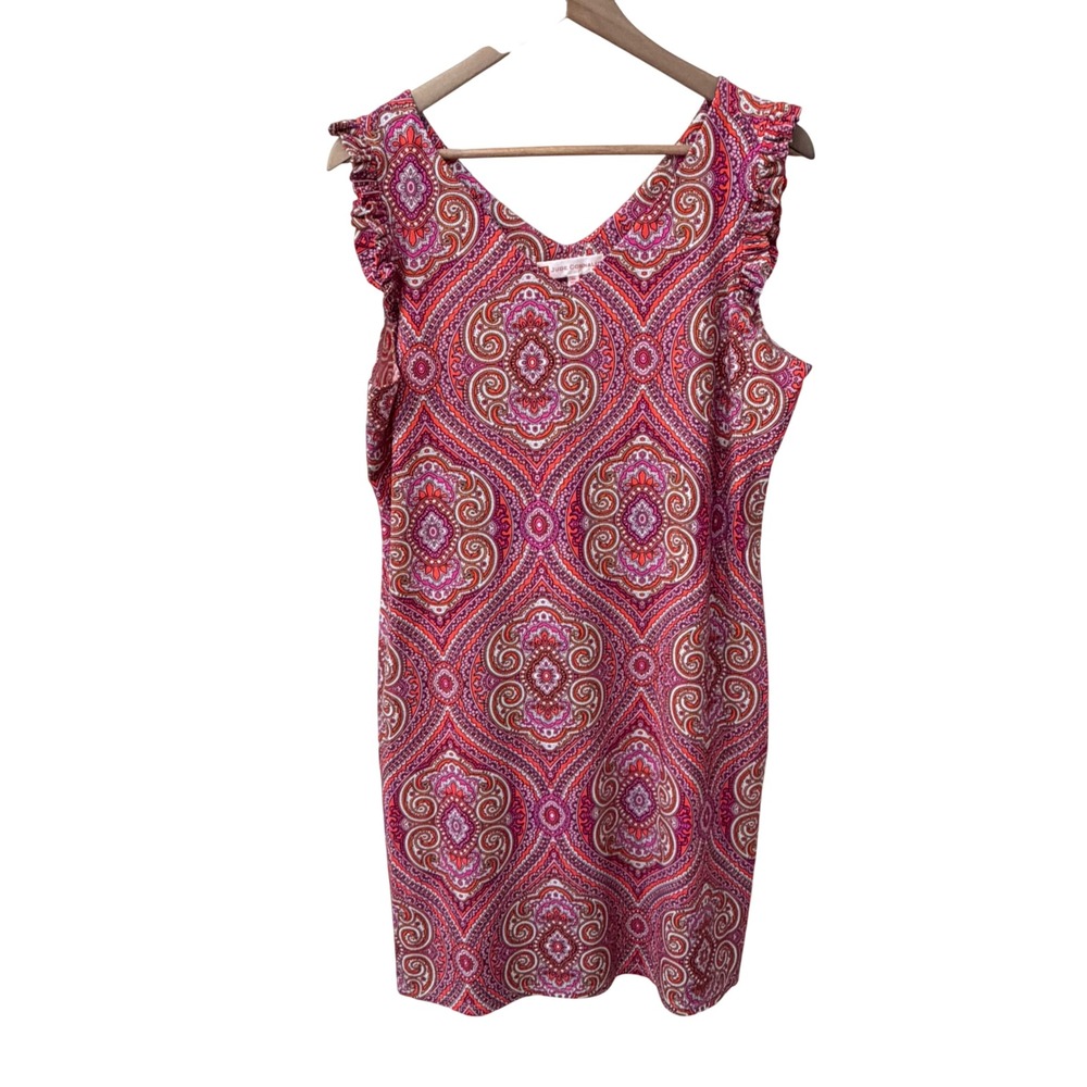 Jude Connally Pink Paisley  A Line Shift Dress Jude Cloth Fabric Like New ($218)